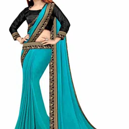 Flip The Style Zari Emboridered Pure Georgette Belted Saree With Unstitched Blouse Piece-picture-24