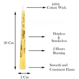EarthCraft Yellow & Brown 2 pieces Pillar Candle image 3
