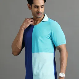 ECOLINE Clothing Men Antimicrobial Colourblocked Polo Collar T-shirt image 3