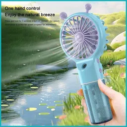 QueryZen Premium Quality Rechargeable Portable Mini Fan with water spray with 4 speed Portable Fan with Water Spray Rechargeable Fan image 3