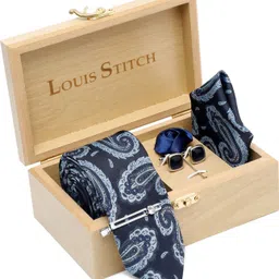 LOUIS STITCH Silk Cufflink & Tie Pin Set image 5