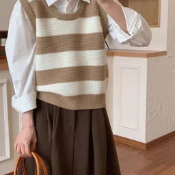 StyleCast Women Colourblocked Ribbed Pullover Sweater image 2
