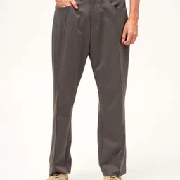 The Pant Project Men Pablo Grey Relaxed Fit Pintuck Pants-picture-38