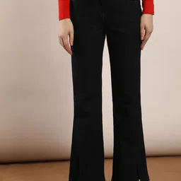 FCK-3 Women Wide Leg High-Rise Light Fade Stretchable Jeans-image-42