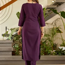 J.KANJI Women Ethnic Motifs Embroidered Kurta with Trousers & Dupatta image 4