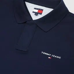 Tommy Hilfiger Men Solid Polo Collar Cotton T-shirt image 2