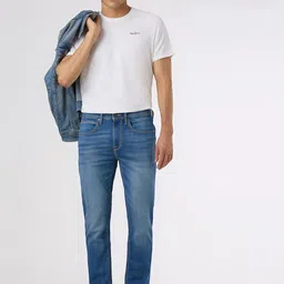 Pepe Jeans Men Classic Super Skinny Fit Mid-Rise Light Fade Stretchable Jeans image 2