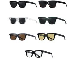AUGEN Unisex Black Lens & Black Square Sunglasses with image 4