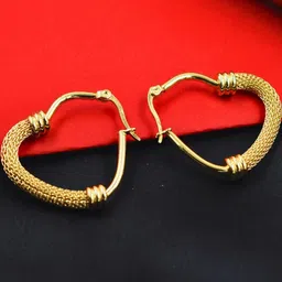 j & c fashion arena Stainless Steel Anti Tarnish Golden Western Earrings image 3