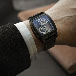 EARNSHAW Men Brass Dial & Leather Straps Analogue Watch ES-8299-05 image 5