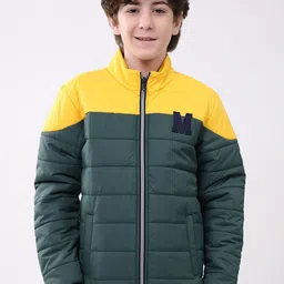 Monte Carlo Boys Mock Collar Colourblocked Padded Jacket-image-5