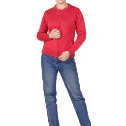 Varenyam Women Round Neck Cardigan image 3