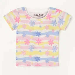 Juniors by Lifestyle Girls Conversational Printed Cotton T-shirt image 1