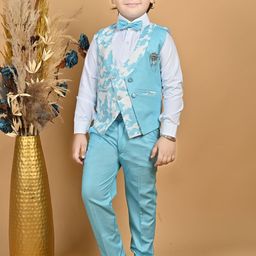 BT DEZINES Boys Printed Three-Piece Party Suits-picture-24