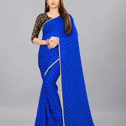 Aardiva Embellished Zari Pure Chiffon Saree-picture-27