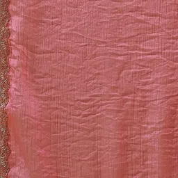 Kumarika Zari Poly Chiffon Heavy Work Tussar Saree image 5