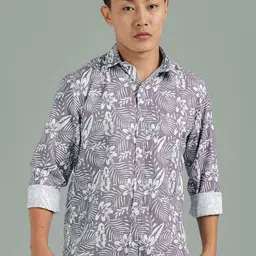 7TH LEGION Men Smart Fit Floral Printed Spread Collar Casual Shirt-picture-11
