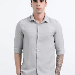 THE BEETEL HOUSE Men Bars Linen Regular Slim Fit Casual Shirt-picture-13