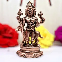 shivam copper statue maker Copper Kalbhairva Idol Decorative Showpiece - 5.9 cm-picture-24