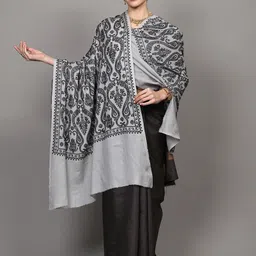 Exotic India Women Paisley Embroidered Shawl image 4