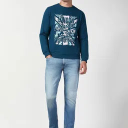 Peter England Casuals Men Printed Pullover Sweatshirt image 4