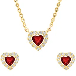 MINUTIAE Gold-Plated Crystals Studded Jewellery Set-picture-42