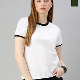 Adyavastram Women Pack Of 2 Solid Round Neck Cotton T-shirts-picture-30