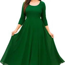 bello Georgette Stitched Flared/A-line Gown image 2