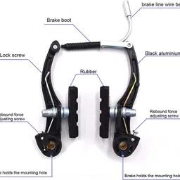 nsv Cycle power brake set (V brake) for 24 & 26 inches cycles Bicycle Brake Disk image 2