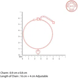 giva Sterling Silver Zircon Rhodium Bracelet image 3