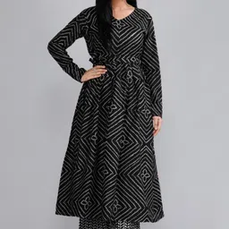 houseofcommon Women Bandhani Viscose Rayon Anarkali Kurta image 5