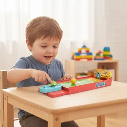 drumstone Shroket Mini Soccer Table Game – Compact Plastic Football Field with Launcher Air Hockey Table image 2