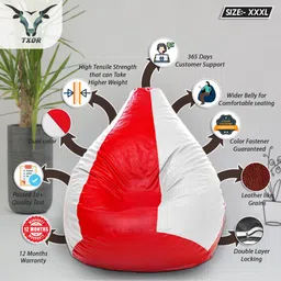txor 4XL Premium Leatherette Classic Teardrop Bean Bag With Bean Filling image 4