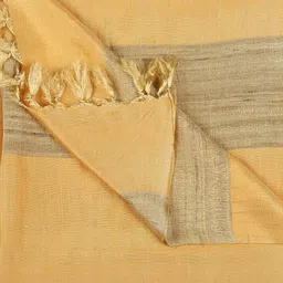 Dupatta Bazaar Women Yellow & Beige Two Tone Cotton Silk Dupatta image 5