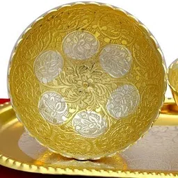 me&you Decorative Bowl for Diwali | Serving Bowl - 07 Bowl, Spoon, Tray Serving Set image 2