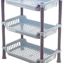 3 layer small Multi-purpose Kitchen Storage Basket Kitchen Rack Plastic Kitchen Trolley-image-49