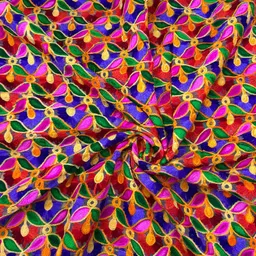 threadnthaan Unstitched Silk Blend Multi-purpose Fabric Embellished-picture-14