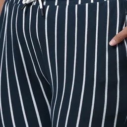 instafab plus Women Striped Blue Track Pants image 5