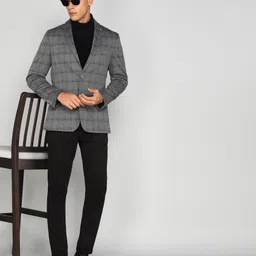 arrow Men Checkered Single Breasted Formal Blazer image 2