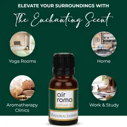 airroma Madurai Jasmine, Natural and Undiluted Aroma Diffuser Oil Aroma Oil, Diffuser, Diffuser Set image 3