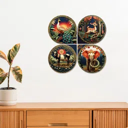 artvibes Pichwai Decorative Wooden Wall Hanging For Home Decor (WH_8422N) Pack of 4 image 2