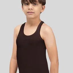 AMUL COMFY Boys 5Pcs Assorted Cotton Basic Vest image 3