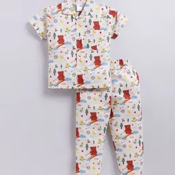 NAUTI KIDZ Boys Cartoon Characters Printed Pure Cotton Night suit-picture-29