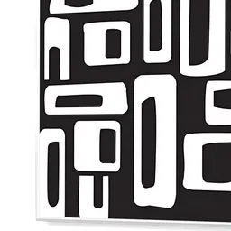 nestroots White & Black Abstract Printed Canvas Wall Art image 2