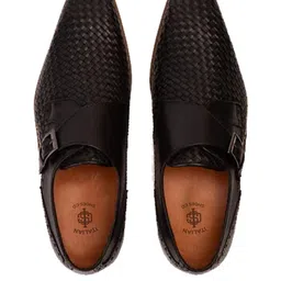 ITALIAN SHOES CO Black Leather Casual Shoes-picture-8