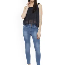 God's Club Women Straight Fit High-Rise Light Fade Jeans image 4