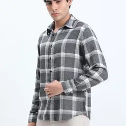 SHOWOFF Men Comfort Slim Fit Windowpane Checks Checked Casual Shirt image 3