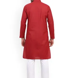 Sadree Band Collar Long Sleeves Straight Kurta With Trouser image 2