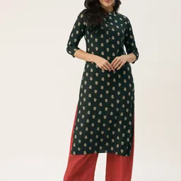 HISHAM Women Ethnic Motifs Printed Straight Kurta-picture-22