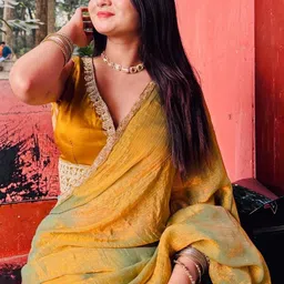 Moda Rapido Beads and Stones Mustard Tissue Tussar Saree image 4